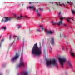 RESTST�CK 50 cm French Terry Sweatstoff Batik Look Tie-Dye, rosa pink lilablau