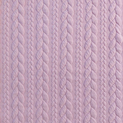Jacquardjersey Stoff Zopfmuster, rosa