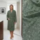 Sweat Frottee Stoff Leopardenmuster, armygr�n