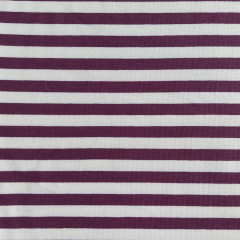 Sweatstoff French Terry Streifen 1 cm breit garngef�rbt, burgundy wei�