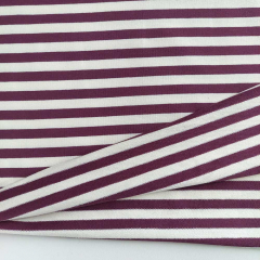 Sweatstoff French Terry Streifen 1 cm breit garngef�rbt, burgundy wei�