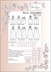 Papierschnittmuster Neckholder-Bluse Kleid PAREO - Clematisse Pattern