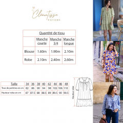 Papierschnittmuster Z�LIE – Bluse & Kleid - Clematisse Pattern