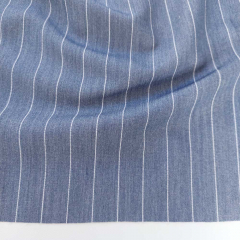 RESTST�CK 50 cm Webware mit Stretch Nadelstreifen, wei� jeansblau