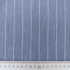 RESTST�CK 50 cm Webware mit Stretch Nadelstreifen, wei� jeansblau