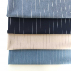 RESTST�CK 50 cm Webware mit Stretch Nadelstreifen, wei� jeansblau