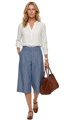 Webware mit Stretch Nadelstreifen, schwarz beige