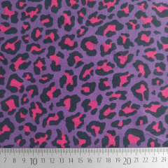 Baumwollstoff Leopardenmuster pink blauschwarz lila Meterware