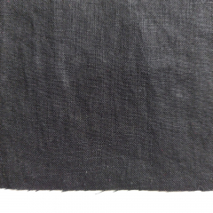 Leinenstoff uni Schwarz Meterware