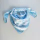 Halstuch Zebramuster quadratisch Schal Bandana Tuch - icy blue wei�