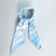 Halstuch Zebramuster quadratisch Schal Bandana Tuch - icy blue wei�