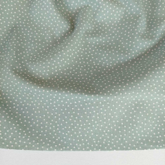 RESTST�CK 22 cm Baumwollstoff kleine Punkte Naturwei� Mintgr�n
