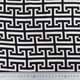 Viskose Satin Labyrinthmuster, Schwarz Hellbeige