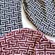 Viskose Satin Labyrinthmuster, Schwarz Hellbeige