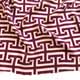 Viskose Satin Labyrinthmuster, Burgundy Hellbeige