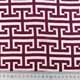 Viskose Satin Labyrinthmuster, Burgundy Hellbeige