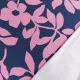 Punto di Roma Heavy Stretchjersey Blumen, rosa dunkelblau