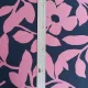 Punto di Roma Heavy Stretchjersey Blumen, rosa dunkelblau