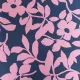 Punto di Roma Heavy Stretchjersey Blumen, rosa dunkelblau