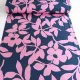 Punto di Roma Heavy Stretchjersey Blumen, rosa dunkelblau