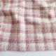 Jacquard Boucl� Karomuster Rosa-Beige