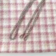 Jacquard Boucl� Karomuster Rosa-Beige