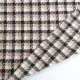 Jacquard Boucl� Karomuster Beige Dunkelbraun
