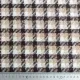 Jacquard Boucl� Karomuster Beige Dunkelbraun