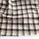 Jacquard Boucl� Karomuster Beige Dunkelbraun