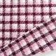Jacquard Boucl�, Karomuster Rosa Burgundy