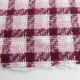Jacquard Boucl�, Karomuster Rosa Burgundy