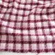 Jacquard Boucl�, Karomuster Rosa Burgundy