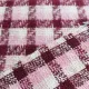 Jacquard Boucl�, Karomuster Rosa Burgundy