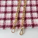 Jacquard Boucl�, Karomuster Rosa Burgundy