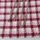 Jacquard Boucl�, Karomuster Rosa Burgundy