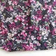 Viskose Stoff Blumen Druck Blusenstoff Webware, pink dunkelblau