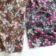 Viskose Stoff Blumen Druck Blusenstoff Webware, pink dunkelblau