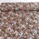 Viskose Stoff Blumen Druck Blusenstoff Webware, mauve blau dunkelbraun
