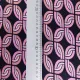 Viskose Satin Stoff Retromuster hellpink altrosa schwarz