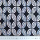 Viskose Satin Stoff Retromuster rauchblau helltaupe schwarz