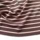 Strickstoff Doppelstrick Streifen – beige dunkelbraun