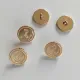 Ankerknopf 5er Set aus Metall in Gold 1,8 cm rund