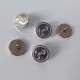 Ankerknopf 5er Set aus Metall in Silber 1,8 cm rund