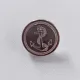 Ankerknopf 5er Set aus Metall in Silber 1,8 cm rund