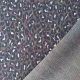 Strickstoff Leomuster Jacquard Glitzer in Regenbogenfarben, dunkelblau dunkelbraun