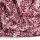 Viskose Borkenkrepp Stoff Blumen - Bordeaux Wei�