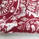 Viskose Borkenkrepp Stoff Blumen - Bordeaux Wei�