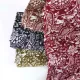 Viskose Borkenkrepp Stoff Blumen - Bordeaux Wei�