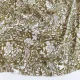 Viskose Borkenkrepp Stoff Blumen, Khakigr�n Wei�