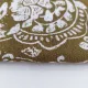 Viskose Borkenkrepp Stoff Blumen, Khakigr�n Wei�